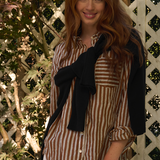Good Boyfriend Shirt - Tuscan Stripe Chocolate