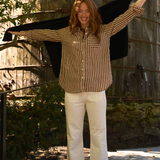 Good Boyfriend Shirt - Tuscan Stripe Chocolate