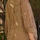 Good Boyfriend Shirt - Tuscan Stripe Chocolate