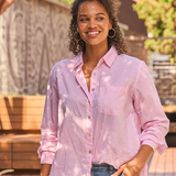 Good Boyfriend Shirt - Menswear Stripe Tickled Pink