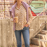 Good Boyfriend Shirt - Checkerboard Baked Clay
