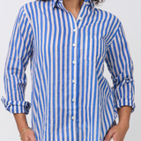 Good Boyfriend Shirt - Tuscan Stripe Blue