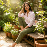 Good Boyfriend Shirt - True Dot White & Tickled Pink