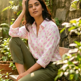 Good Boyfriend Shirt - True Dot White & Tickled Pink