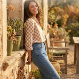 Good Boyfriend Shirt - Checkerboard Mocha