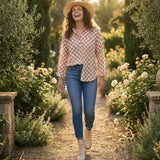 Good Boyfriend Shirt - Checkerboard Mocha