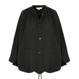 Kaya Buttoned Blouse - Charcoal
