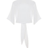 Aura Wrap Top - White