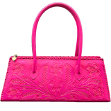The Abby| Floral Hand-Tooled Leather Clutch & Crossbody
