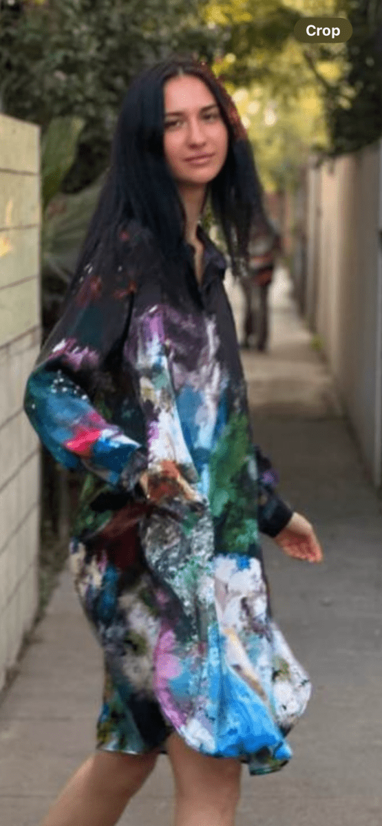 Abstract Aura Cupro DressSpa EssentialsDRESS