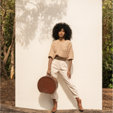 Metallic Wrap Belt – Truffle Leather