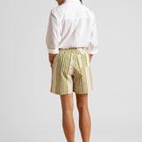 Shore Shorts - Mixed Up Stripe - Baked Clay & Olive Oil