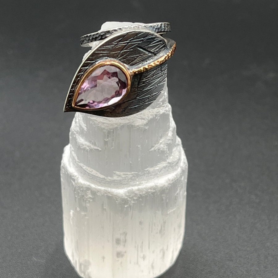 Amethyst Leaf RingBORARINGS