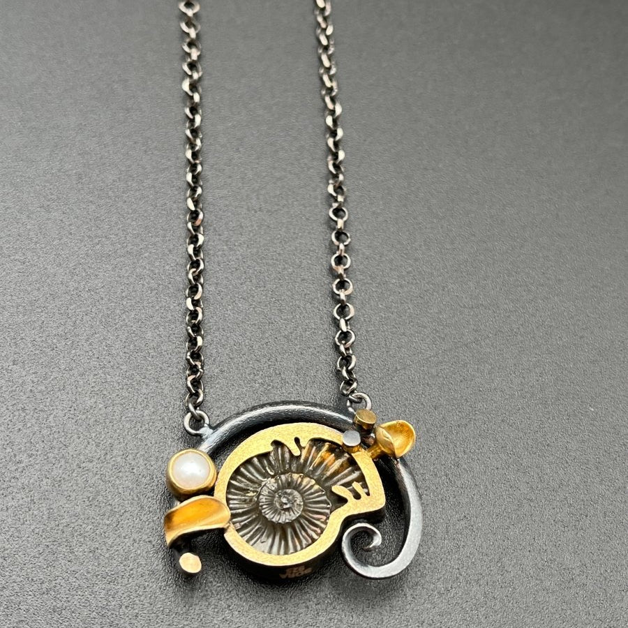 Ammonite Impression NecklaceBORANECKLACES