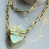Andean Opal Crystal in Bronze NecklaceMolaNECKLACES