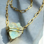 Andean Opal Crystal in Bronze NecklaceMolaNECKLACES