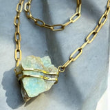 Andean Opal Crystal in Bronze NecklaceMolaNECKLACES