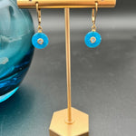 Apatite Gemstones With White Topaz Center EarringsBeth ZinkEARRINGS