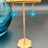 Apatite Gemstones With White Topaz Center EarringsBeth ZinkEARRINGS