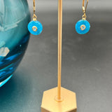 Apatite Gemstones With White Topaz Center EarringsBeth ZinkEARRINGS