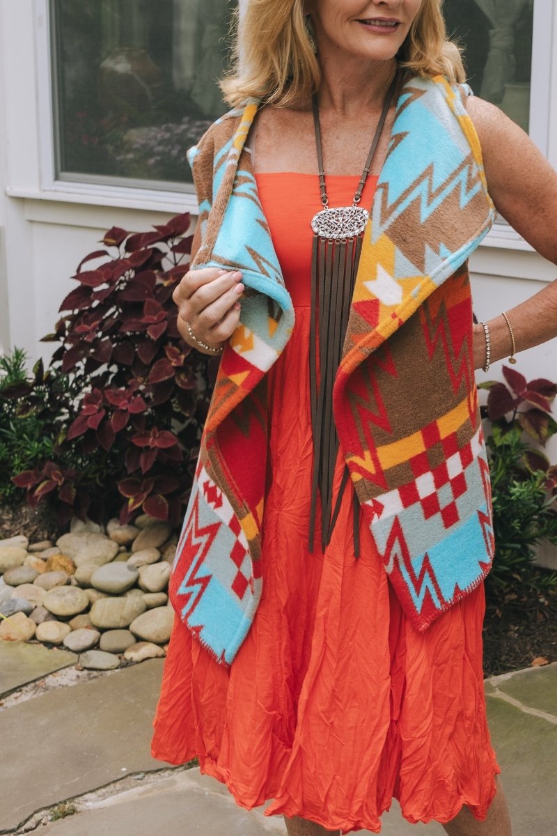 Aponi Aponi Vest- Multi Desert Sand from Adore – Ziabird