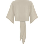 Aura Wrap Top - OatmealThe HandloomTop