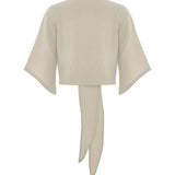 Aura Wrap Top - OatmealThe HandloomTop