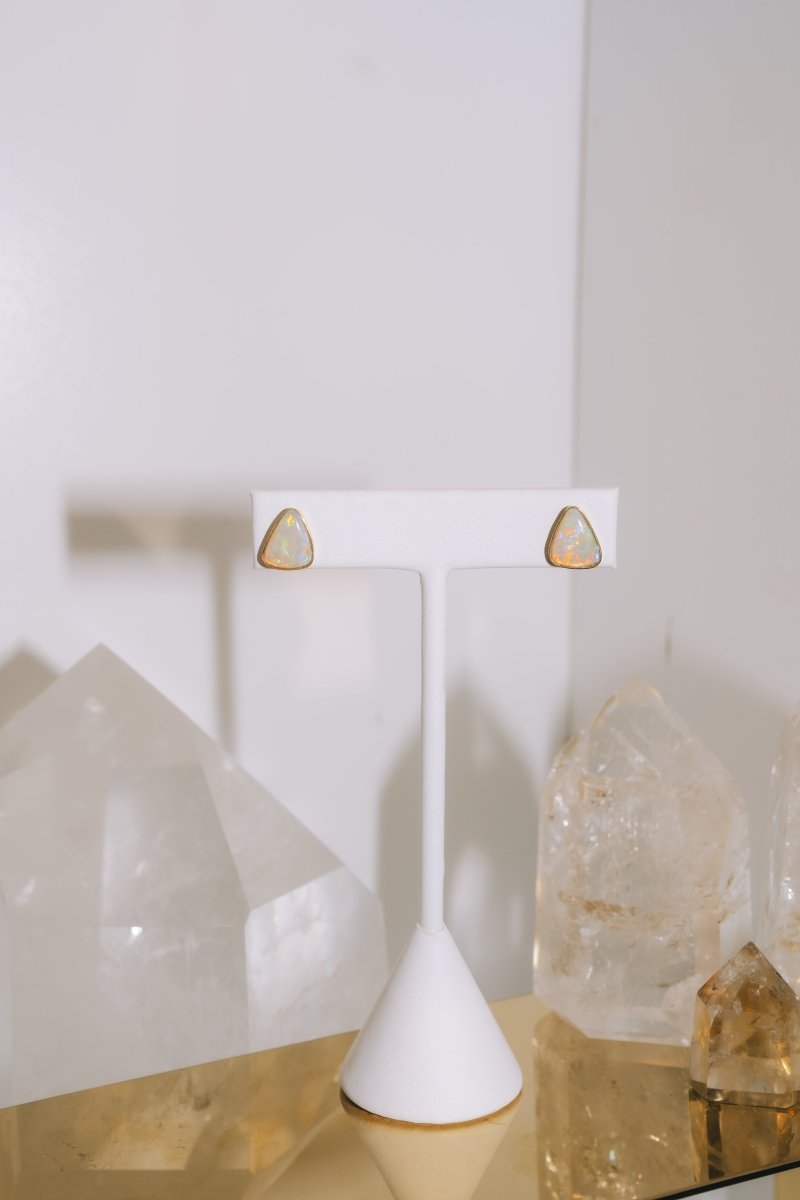 Australian Opal Triangle EarringsWaterlight Jewelry Coearring