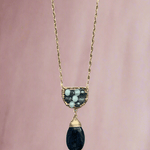 Australian Sapphire, Green Opal and Blue Green Kyanite NecklaceMichelle PresslerNECKLACES