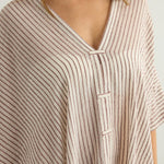 Ava Kimono - Burgundy StripesThe HandloomDRESS