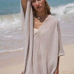 Ava Kimono - Burgundy StripesThe HandloomDRESS