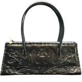 The Abby| Floral Hand-Tooled Leather Clutch & Crossbody