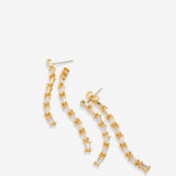 By My Side Baguette Chandelier Earrings