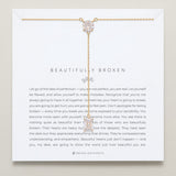 Beautifully Broken Emerald Cut Lariat Necklace