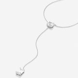 Beautifully Broken Emerald Cut Lariat Necklace