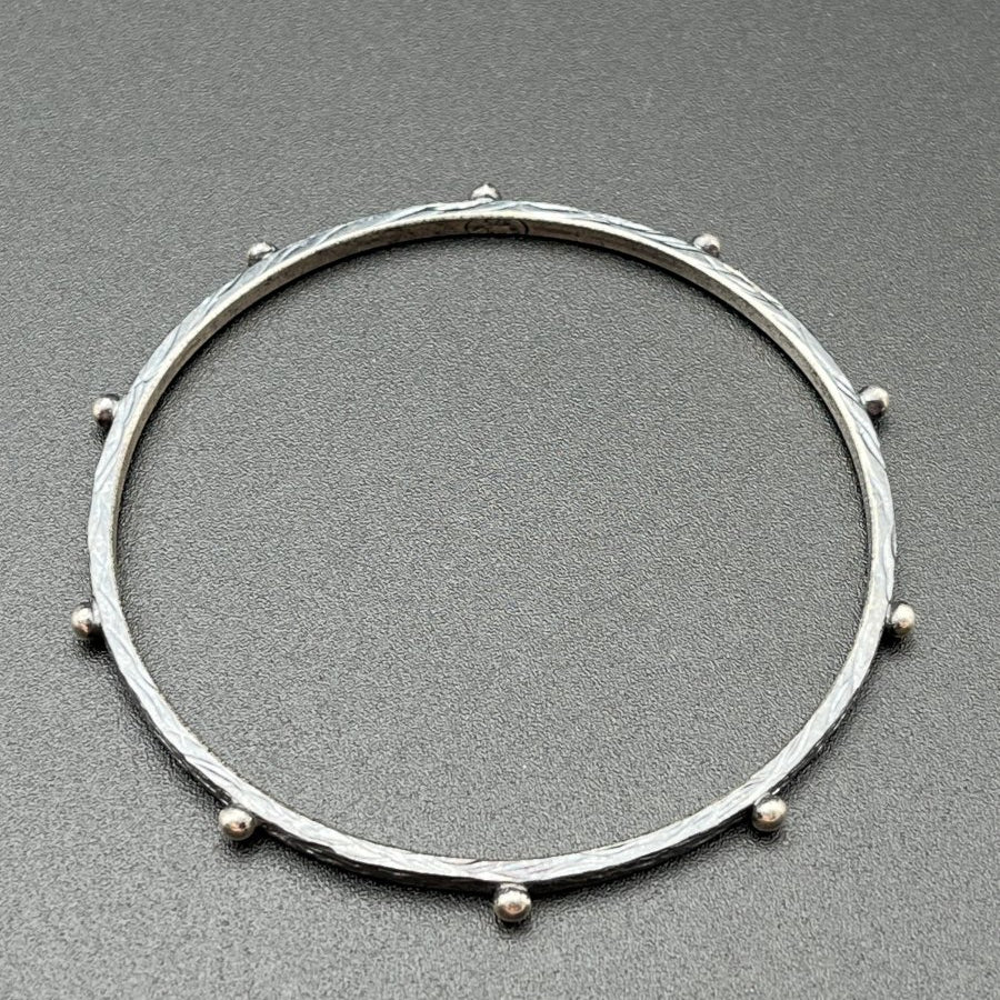 Bangle of Oxidized Silver - 2.5” diameterBORABRACELET