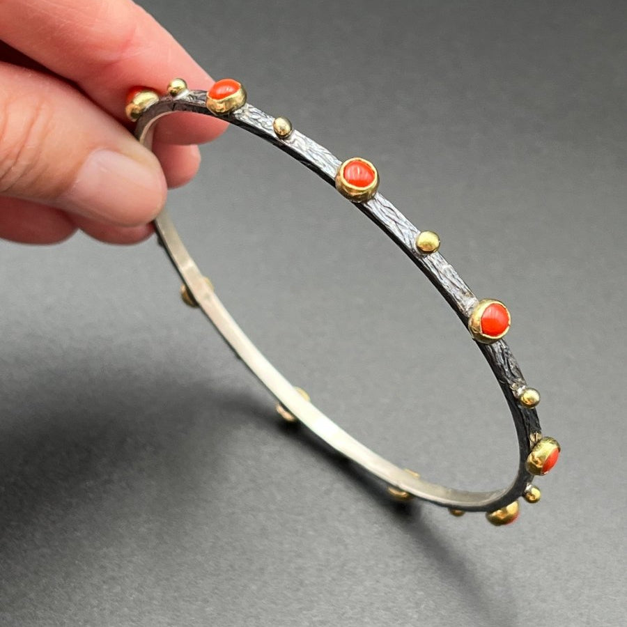 Bangle with Coral - 3” diameterBORABRACELET