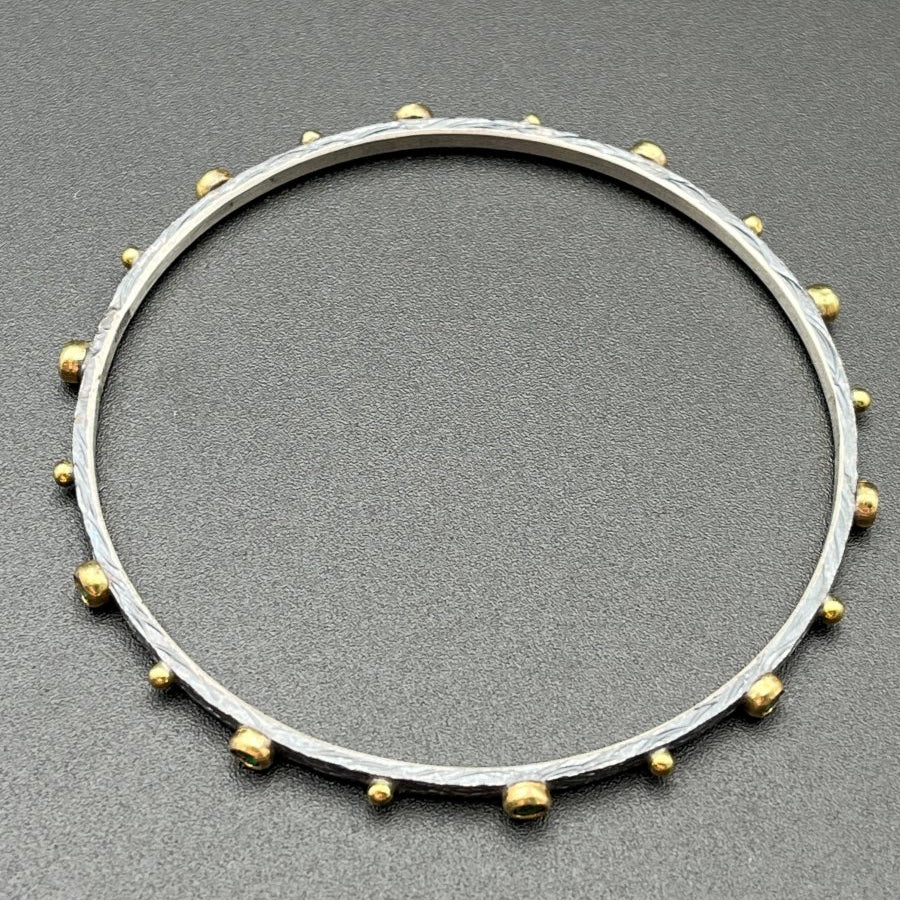 Bangle with Green CZ - 3” diameterBORABRACELET