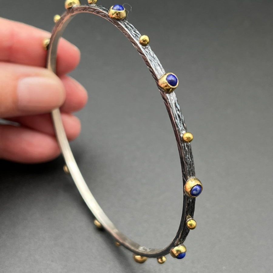 Bangle with Lapis - 3” diameterBORABRACELET