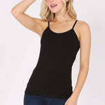 Basic cotton spandex camisole spaghetti strap: Charcoal GrayColor 5camisole