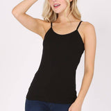 Basic cotton spandex camisole spaghetti strap: Charcoal GrayColor 5camisole