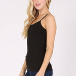 Basic cotton spandex camisole spaghetti strap: Charcoal GrayColor 5camisole