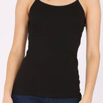 Basic cotton spandex camisole spaghetti strap: Charcoal GrayColor 5camisole