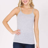 Basic cotton spandex camisole spaghetti strap: GrayColor 5camisole