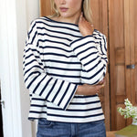Bateau Top - Navy Stripe - One SizeEmerson FryTOPS