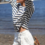 Bateau Top - Navy Stripe - One SizeEmerson FryTOPS