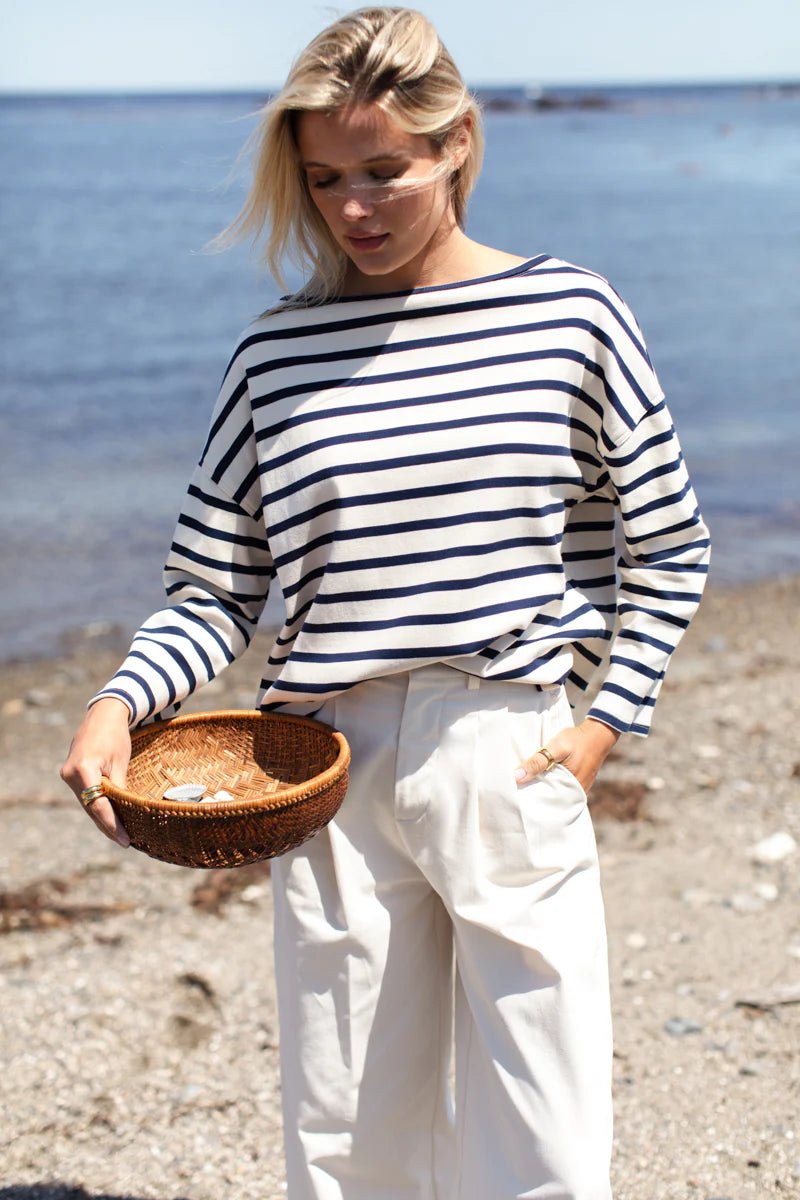 Bateau Top - Navy Stripe - One SizeEmerson FryTOPS