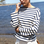 Bateau Top - Navy Stripe - One SizeEmerson FryTOPS