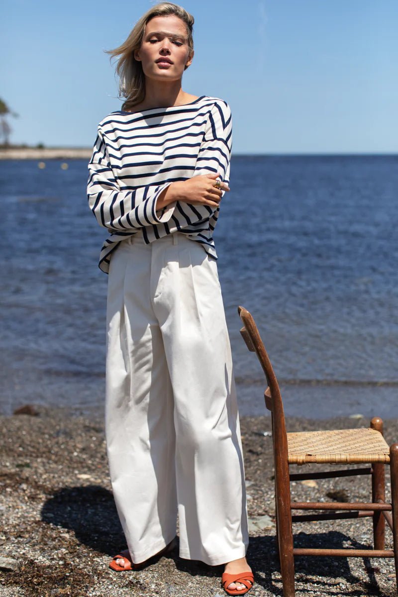 Bateau Top - Navy Stripe - One SizeEmerson FryTOPS