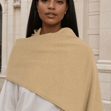Bedford Recycled Cashmere Wrap Scarf - CamelAnd For GoodScarves
